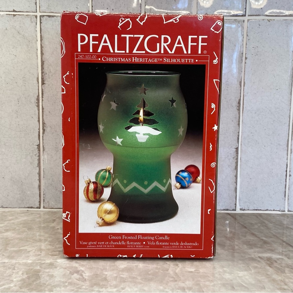 Christmas Candle Vintage Pfaltzgraff Christmas Heritage Silhouette Gift Ready